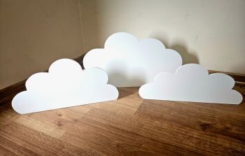 Chmurka dekoracja 3szt pcv biała ścianka dekoracyjna ozdoba