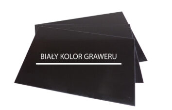 Laminat grawerski 1,5mm czarny biały 30x30cm