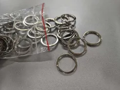 Kółko spiralne 25mm nikiel brelok 10szt