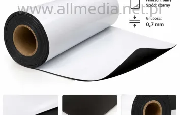 Folia magnetyczna biała 0,7mm szer. 102cm 1mb PROMOCJA