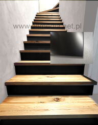 Podstopnie, podstopnice na schody DIBOND czarne matowe na wymiar