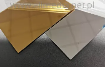 Formatka plexi LUSTRO srebrne 0,8mm 122x48cm z taśmą 