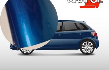 Oracal folia wylewana seria 970 196 RA niebieski metalik połysk - szerokość 152 cm 10cm