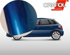 Oracal folia wylewana seria 970 196 RA niebieski metalik połysk - szerokość 152 cm 10cm