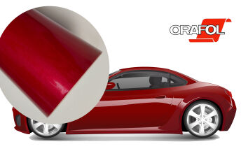 Oracal folia wylewana seria 970 961 RA czerwony metalik połysk - szerokość 152 cm 10cm