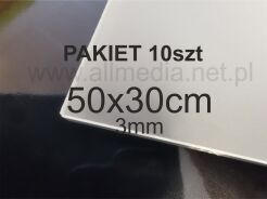 PAKIET 10szt Formatka plexi SZRONIONA mrożona 3mm 50x30cm