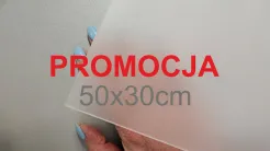PAKIET PROMOCJA 10szt szyba plexi SZRONIONA jasna mat 3mm 50x30cm
