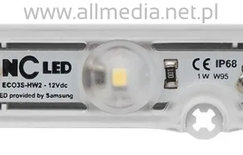 Moduł 3-led soczew. SAMSUNG ECO LENS 9500K 1W