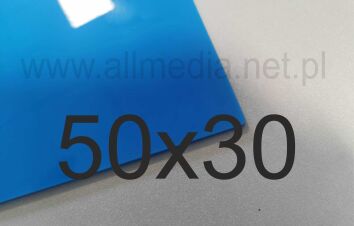Formatka plexi PMMA niebieska jasna 3mm 50x30cm