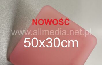 Formatka plexi różowa szroniona 3mm 50x30cm