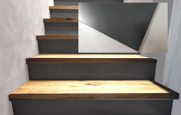 Podstopnie, podstopnice na schody antracyt grafit mat szary na wymiar