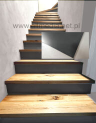 Podstopnie, podstopnice na schody antracyt grafit mat szary na wymiar