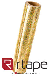 Folia samoprzylepna brokatowa rainbow złota holo 0,61m 50cm