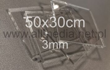 Formatka plexi PMMA bezbarwna 3mm 50x30cm