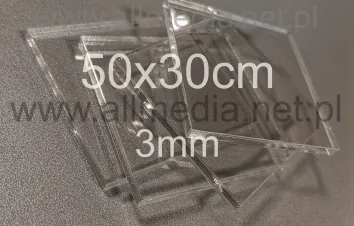 Formatka plexi PMMA bezbarwna 3mm 50x30cm