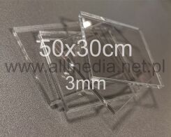 Formatka plexi PMMA bezbarwna 3mm 50x30cm