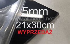 Formatka plexi PMMA czarna POŁYSK  5mm 21x30cm WYPRZEDAŻ