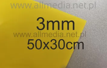 Formatka plexi PMMA żółta 3mm 50x30cm